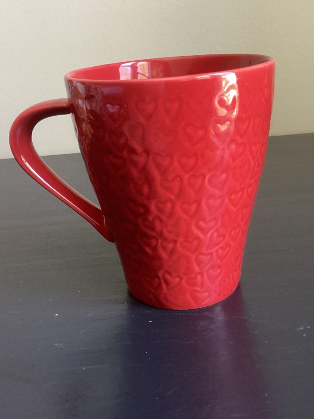 Starbucks 2009 Design House Stockholm Red Embossed 12oz Coffee Mug